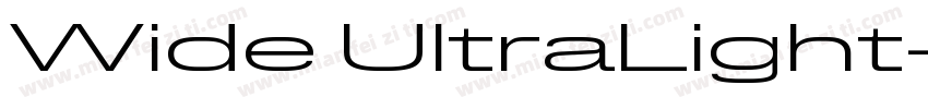 Wide UltraLight字体转换